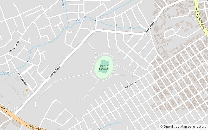 liberty stadium ibadan location map