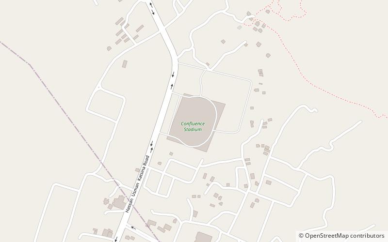 confluence stadium lokoja location map