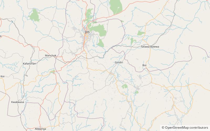 Jos Plateau location map
