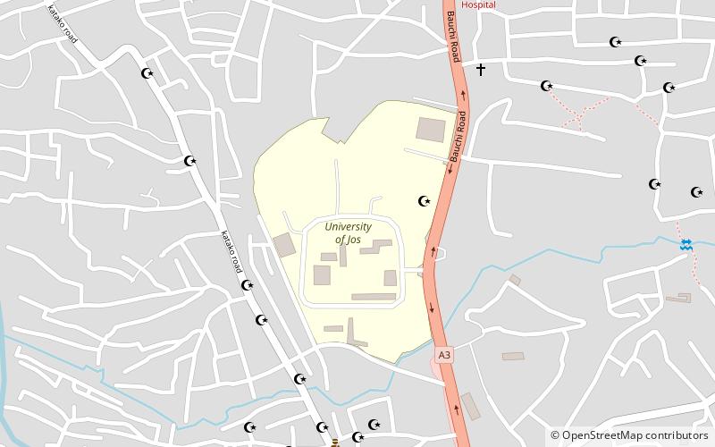 Université de Jos location map