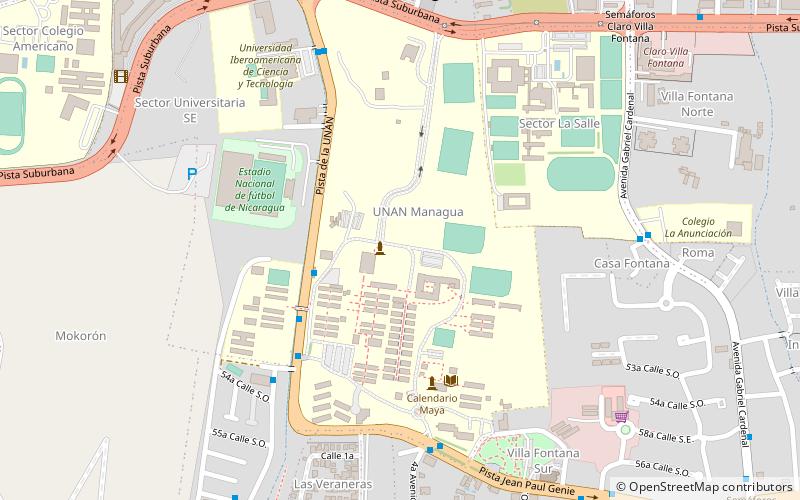 universidad nacional autonoma de nicaragua managua location map