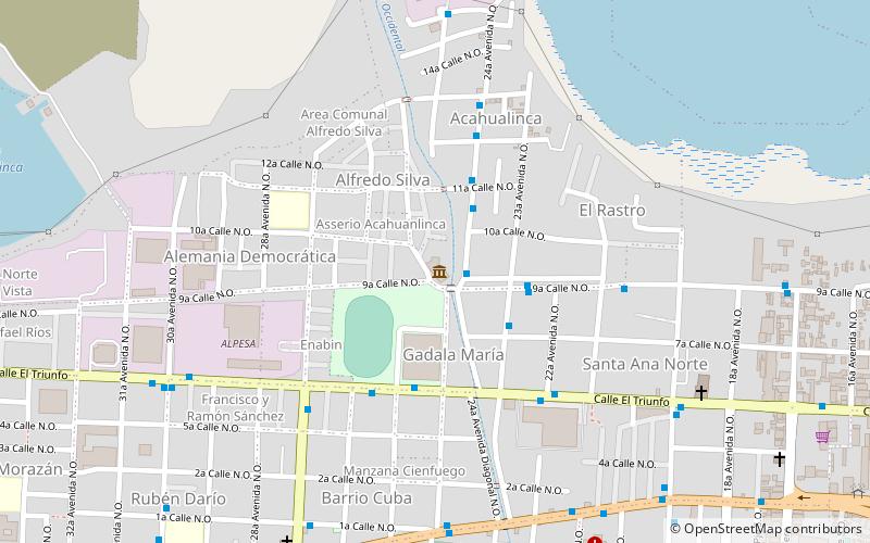 Huellas de Acahualinca location map