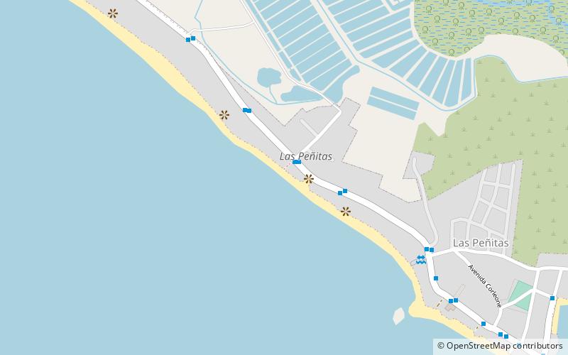 playa las penitas poneloya location map