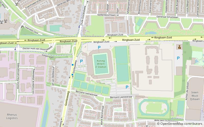 Koning Willem II Stadion location map