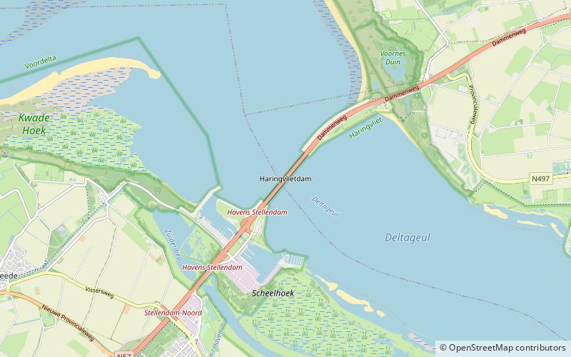 Haringvlietdam location map