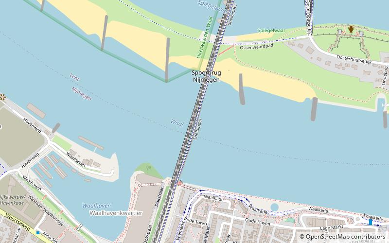 Nijmegen railway bridge location map