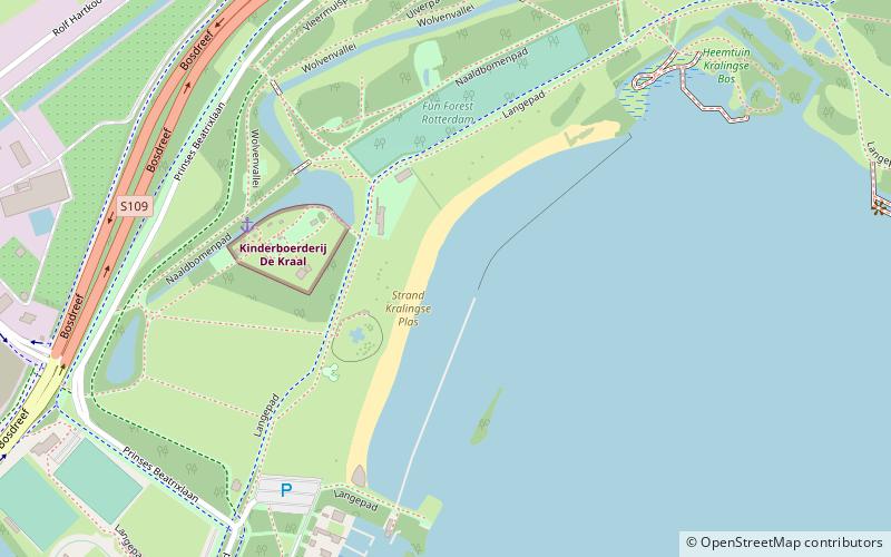 strand kralingse plas rotterdam location map