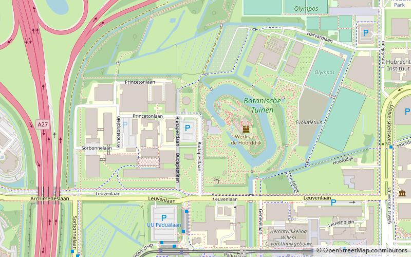 Utrecht University Botanic Gardens location map