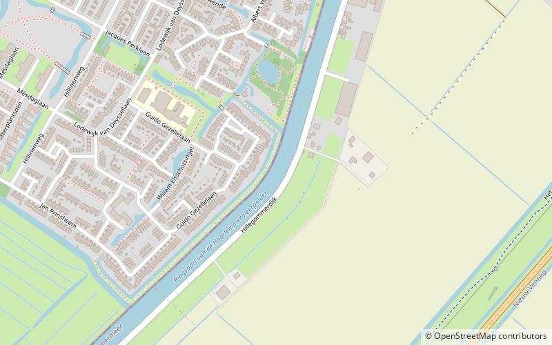 Trekvaart Haarlem-Leiden location map