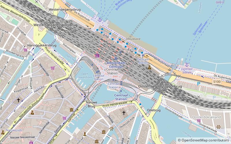 Amsterdam Centraal railway station location map