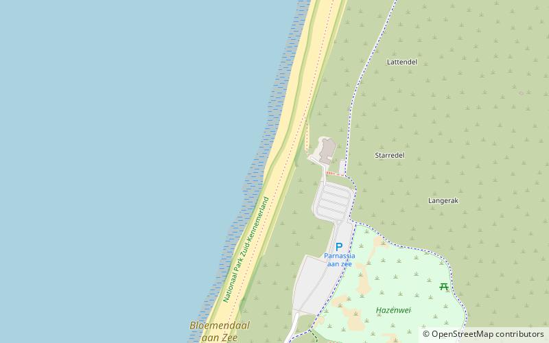 bloemendaal aan zee nationalpark zuid kennemerland location map