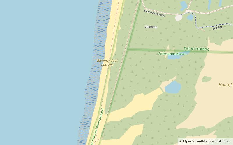 bloemendaal aan zee park narodowy zuid kennemerland location map