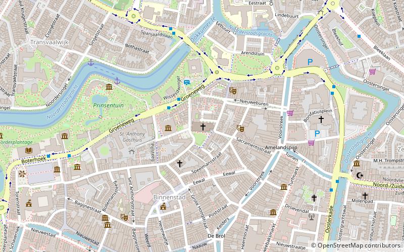 Grote of Jacobijnerkerk location map