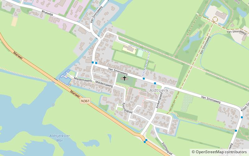 Protestant church of Aldtsjerk location map