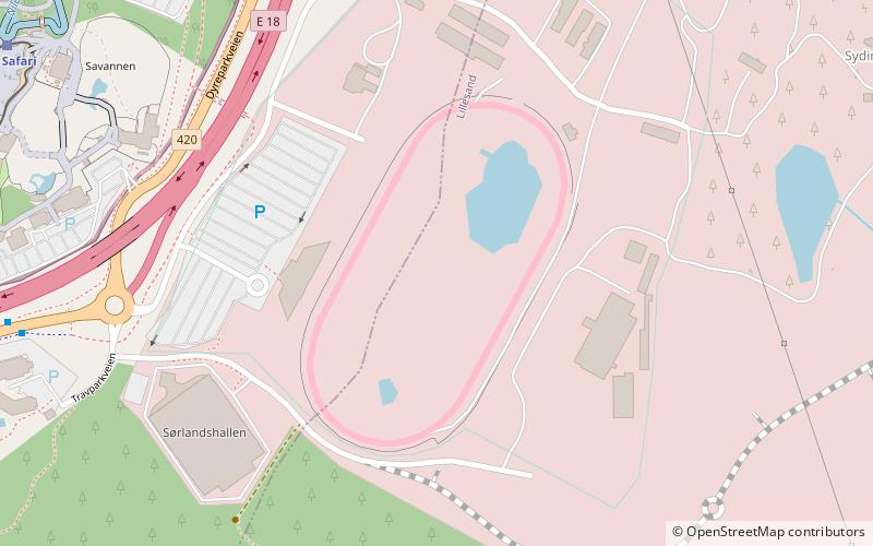 Sørlandets Travpark location map