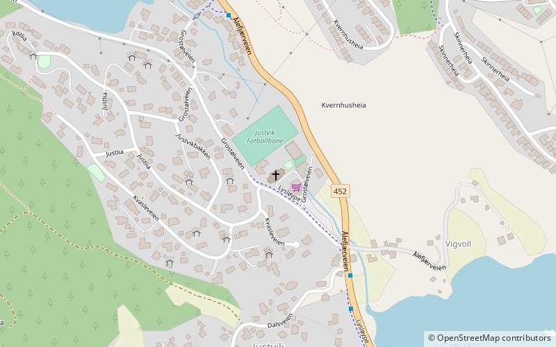 Justvik kirke location map