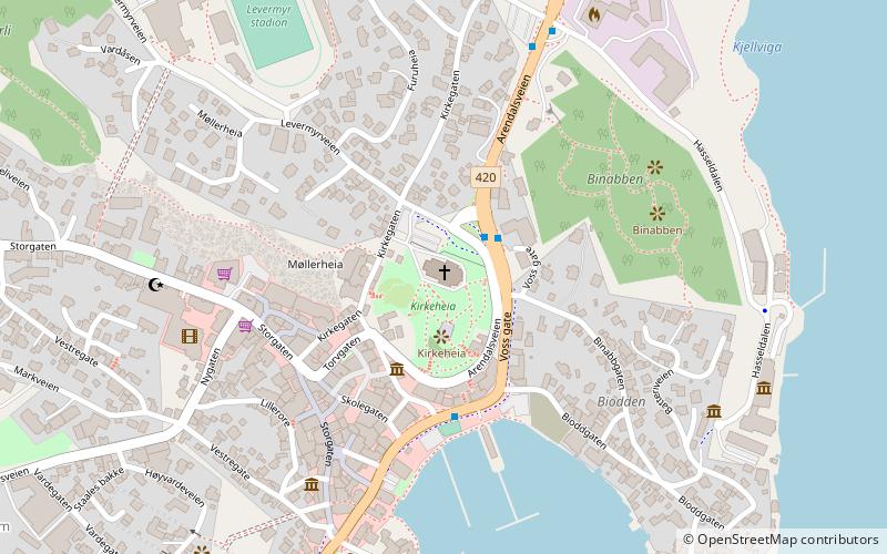 Grimstad Church location map