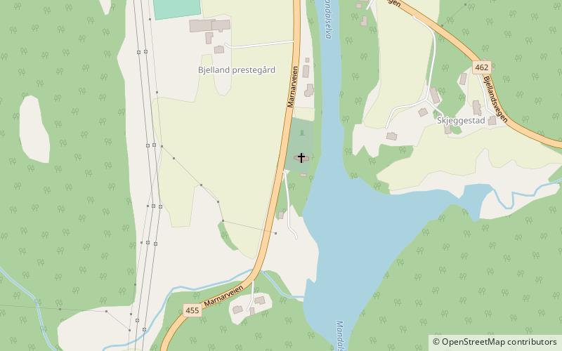 Bjelland Church location map