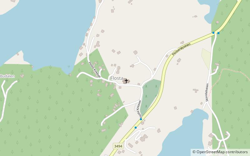 Flosta Church location map
