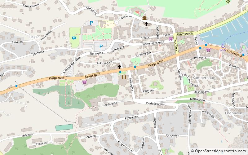 Risør kirke location map