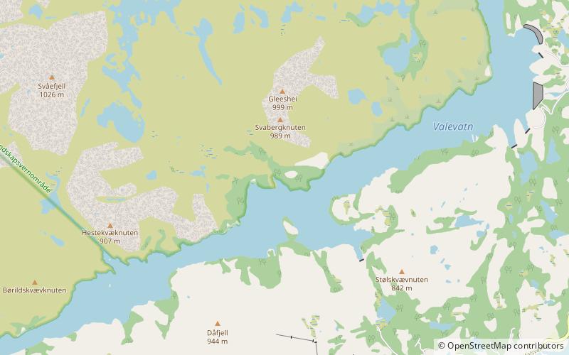 Valevatn location map