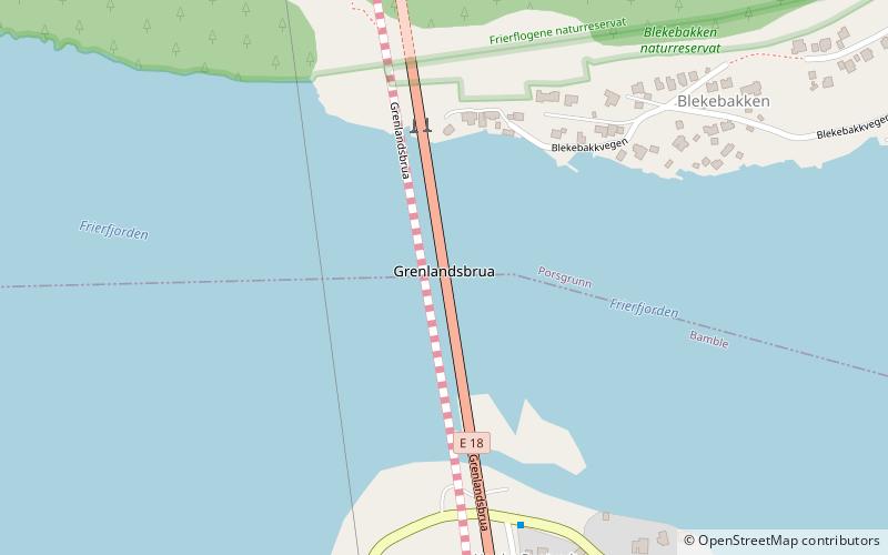 Grenland Bridge location map