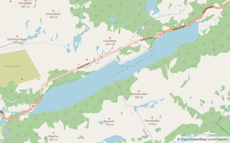 Tysdalsvatnet location map