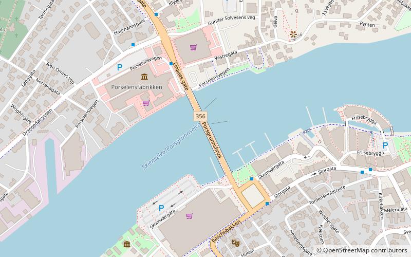 Porsgrunn Bridge location map