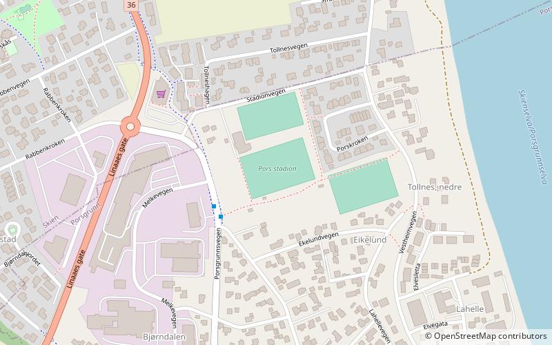 Pors Stadion location map