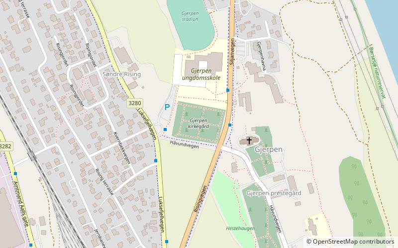 Gjerpen location map