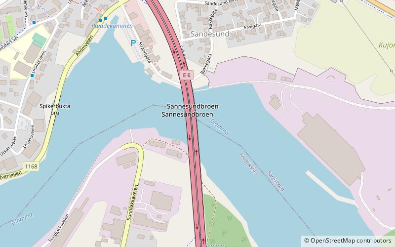 Sannesund Bridge location map
