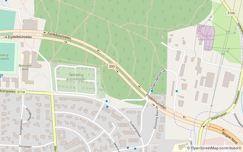 Frodeåsen Tunnel location map