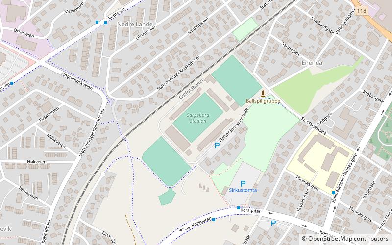 Sarpsborg-Stadion location map