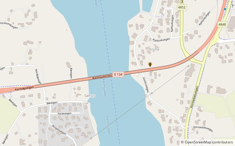 Karmsund Bridge location map