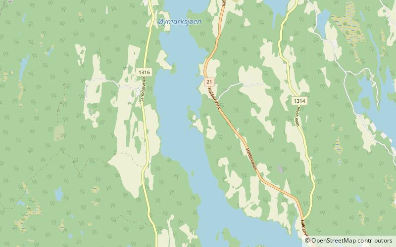 Øymarksjøen location map