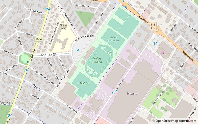 Melløs-Stadion location map