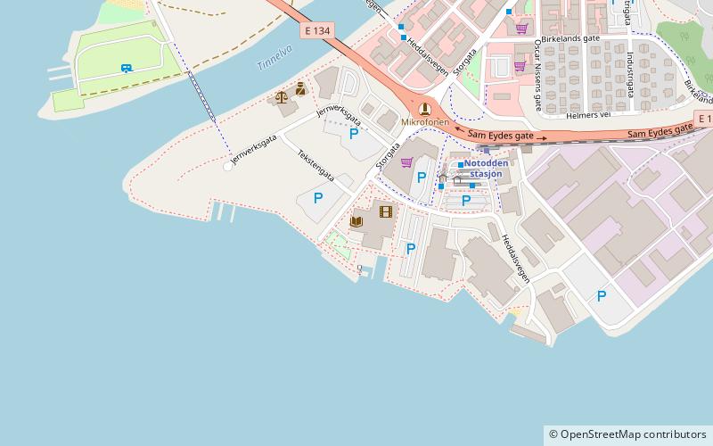 Notodden bibliotek location map