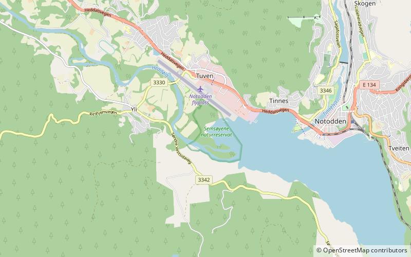 Heddalsvatnet location map