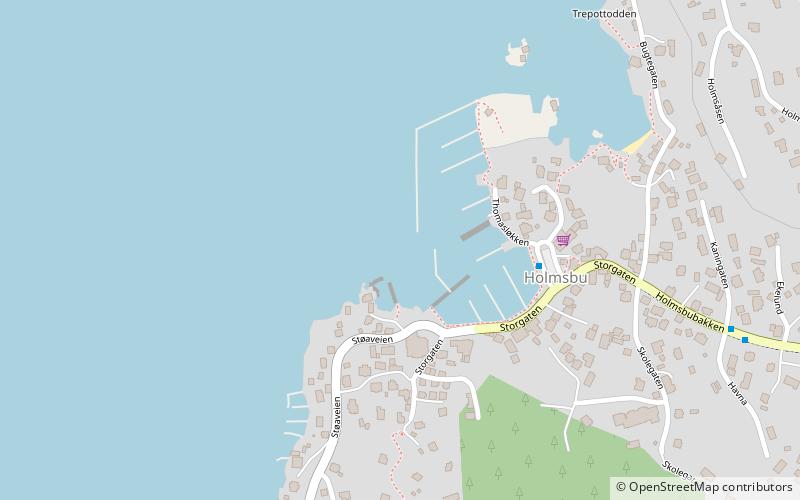 Holmsbu havn location map