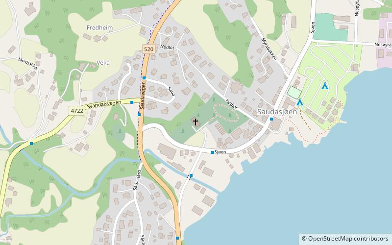Saudasjøen Chapel location map