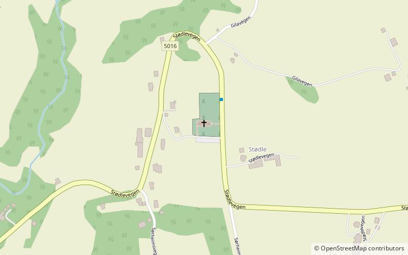 Stødle Church location map