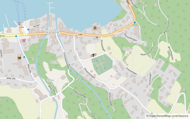 Skånevik Church location map