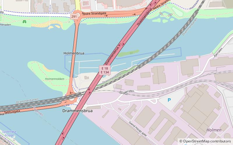 Drammen Bridge location map