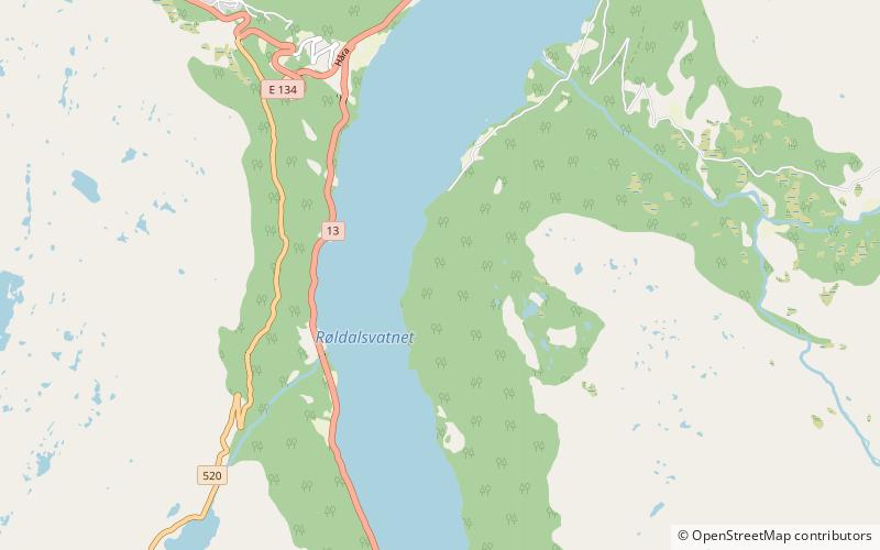 Røldalsvatnet location map