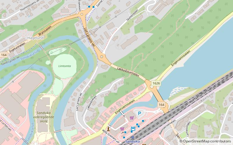 Løkkeås Tunnel location map