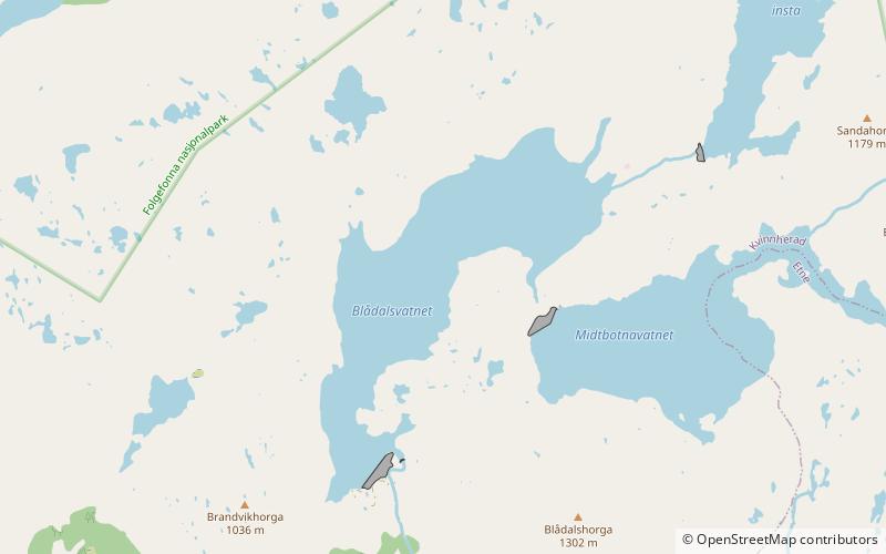 Blådalsvatnet location map