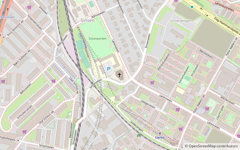 Sinsen kirke location map