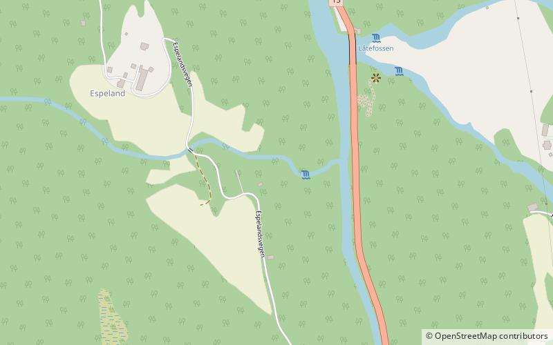 Espelandsfossen location map