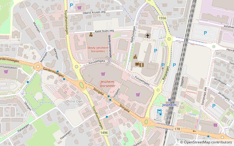 Jessheim Storsenter location map