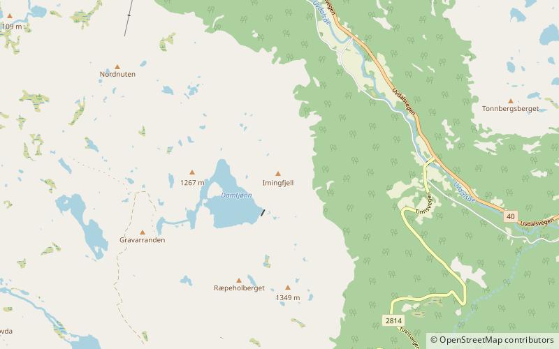 Imingfjellet location map